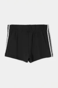 TRENDYOLMİLLA Black Plain Ribbon Detailed Regular Waist interlock Knitting Shorts & Bermuda - Image 8