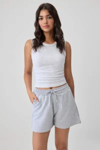 TRENDYOLMİLLA Black-Gray-Brown Beli tied up Shorts & Bermuda - Image 2