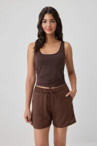 TRENDYOLMİLLA Black-Gray-Brown Beli tied up Shorts & Bermuda - Image 8