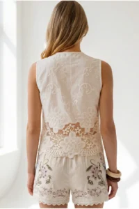 Olalook Women Stone lace Detailed Fisto Vest - Image 5