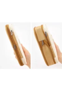 QUEVİLİY Pen Holder Pencil Case multi-functional school pencil holder canvas 7 color options - Image 2