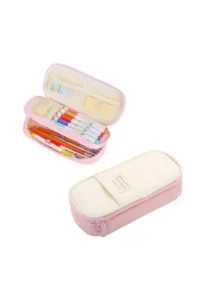 QUEVİLİY Pen Holder Pencil Case multi-functional school pencil holder canvas 7 color options - Image 2