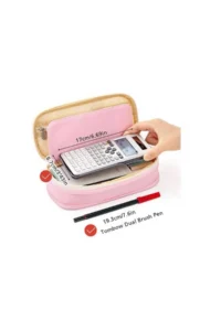QUEVİLİY Pen Holder Pencil Case multi-functional school pencil holder canvas 7 color options - Image 7