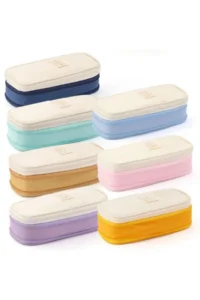 QUEVİLİY Pen Holder Pencil Case multi-functional school pencil holder canvas 7 color options - Image 6