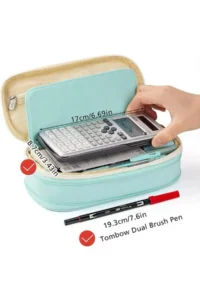 QUEVİLİY Pen Holder Pencil Case multi-functional school pencil holder canvas 7 color options - Image 2