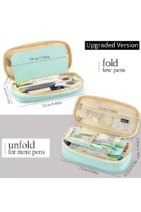 QUEVİLİY Pen Holder Pencil Case multi-functional school pencil holder canvas 7 color options - Image 5