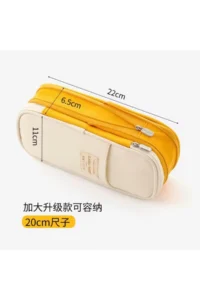 QUEVİLİY Pen Holder Pencil Case multi-functional school pencil holder canvas 7 color options - Image 2