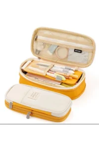 QUEVİLİY Pen Holder Pencil Case multi-functional school pencil holder canvas 7 color options - Image 5