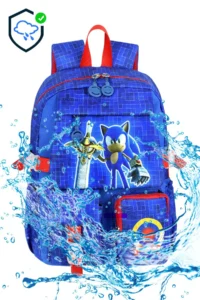 Waddell Korean Style Sonic Themed Primary School Boys Backpack, Thermal Lunch Bag and Pen Holder - Image 3