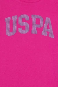 US Polo Assn. Girls' Fuchsia Basic T-Shirt - Image 3