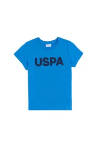 US Polo Assn. Boys' Saks BLUE Basic Crew Neck T-Shirt