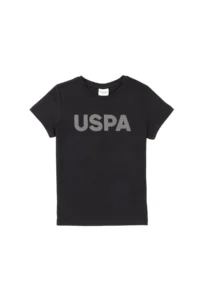 US Polo Assn. Boys' Black Basic Crew Neck T-Shirt