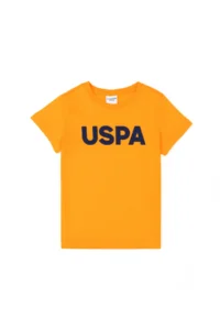 US Polo Assn. Boys' Orange Basic Crew Neck T-Shirt - Image 2