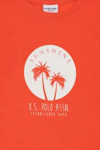 US Polo Assn. Boys' Pomegranate Blossom Crew Neck T-Shirt - Image 3