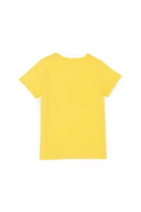 US Polo Assn. Girls' Yellow Crew Neck Basic T-Shirt - Image 2
