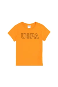 US Polo Assn. Boys' Orange Basic Crew Neck T-Shirt