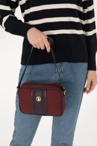 US Polo Assn. Women Burgundy Crossbody Bag - Image 2
