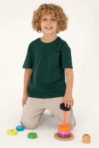 US Polo Assn. Boys' dark Green Crew Neck T-Shirt