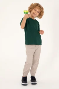 US Polo Assn. Boys' dark Green Crew Neck T-Shirt - Image 2