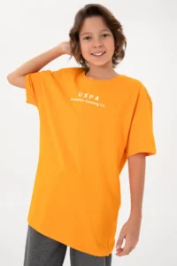 US Polo Assn. Boys' Orange Crew Neck T-Shirt