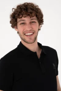 US Polo Assn. Men slim Fit Polo Shirt Collar Black Basic T-Shirt - Image 2