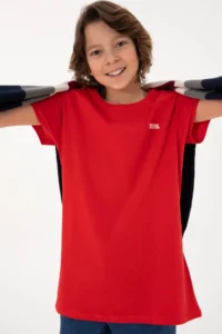 US Polo Assn. Boys' Red Crew Neck T-Shirt