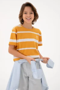 US Polo Assn. Boys' Orange Crew Neck T-Shirt