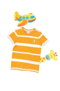 US Polo Assn. Boys' Orange Crew Neck T-Shirt - Image 3