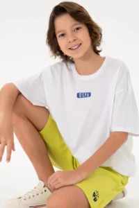 US Polo Assn. Boys' WHITE Oversized Crew Neck T-Shirt - Image 2