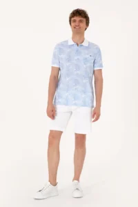 US Polo Assn. Men Regular Fit Polo Shirt Collar Light BLUE T-Shirt - Image 4