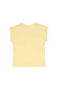 US Polo Assn. Girls' Light Khaki Crew Neck Cotton Colorful Uspa Printed T-Shirt - Image 5