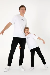 US Polo Assn. Boys' WHITE comfort Basic Crew Neck T-Shirt - Image 2