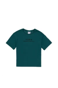 US Polo Assn. Boys' dark Green comfort Basic Crew Neck T-Shirt - Image 5