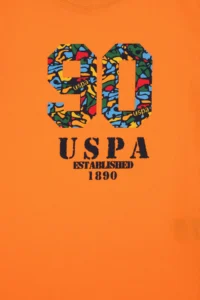 US Polo Assn. Boys' Orange Crew Neck T-Shirt - Image 3