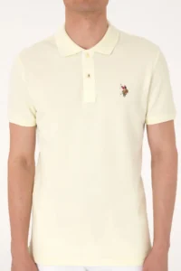 US Polo Assn. Men slim Fit Polo Shirt Collar Lemon Basic T-Shirt - Image 6