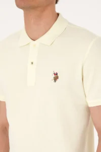 US Polo Assn. Men slim Fit Polo Shirt Collar Lemon Basic T-Shirt - Image 7