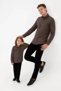 US Polo Assn. Men Brown Long Sleeve Basic Shirt - Image 3