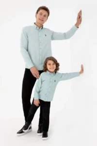 US Polo Assn. Men MINT Long Sleeve Basic Shirt - Image 4
