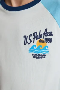 US Polo Assn. Boys' Water Green Crew Neck T-Shirt - Image 6