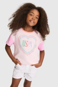 US Polo Assn. Girls' Light PINK T-Shirt