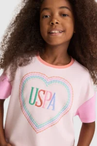 US Polo Assn. Girls' Light PINK T-Shirt - Image 2