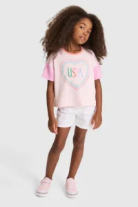 US Polo Assn. Girls' Light PINK T-Shirt - Image 4