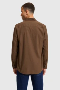 US Polo Assn. Men  linen blended Brown Long Sleeve Basic Shirt - Image 5