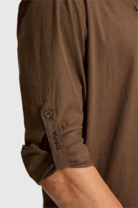 US Polo Assn. Men  linen blended Brown Long Sleeve Basic Shirt - Image 6
