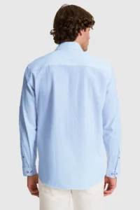 US Polo Assn. Men Light Khaki Long Sleeve Basic Shirt - Image 3