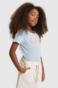 US Polo Assn. Girls' Light BLUE Basic T-Shirt - Image 3