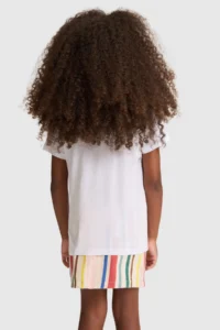 US Polo Assn. Girls' WHITE Crew Neck Basic T-Shirt - Image 6