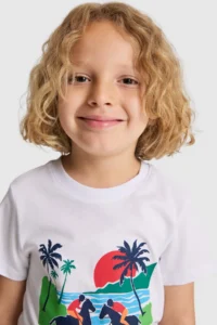 US Polo Assn. Boys' WHITE Crew Neck T-Shirt - Image 2