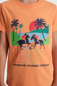 US Polo Assn. Boys' Orange Crew Neck T-Shirt - Image 6