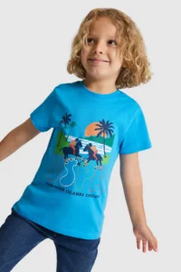 US Polo Assn. Boys' BLUE Crew Neck T-Shirt - Image 3
